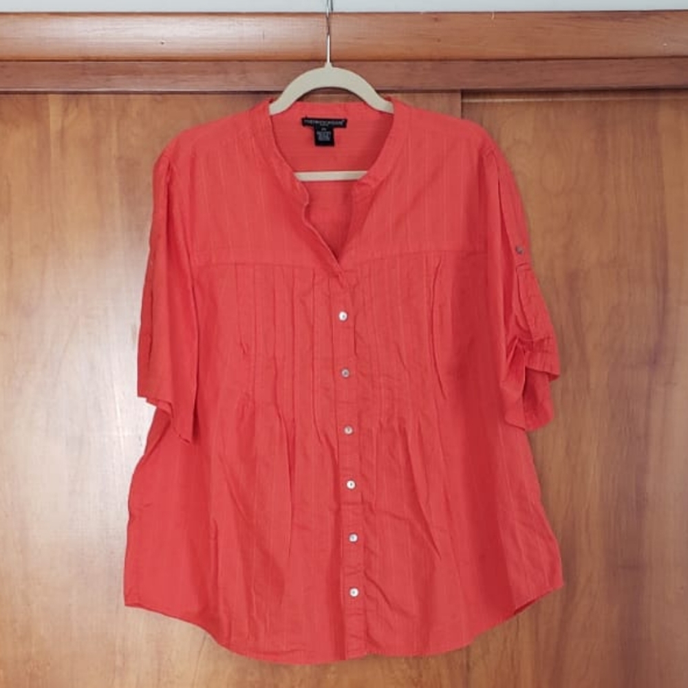 Preswick & Moore Orange short sleeve blouse